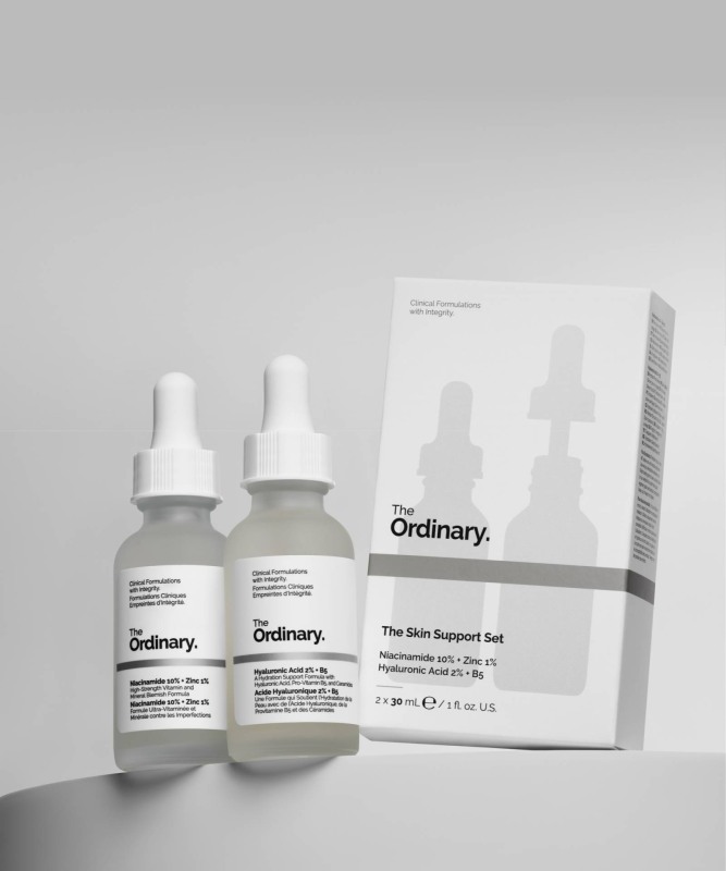 The Ordinary The Skin Support Set with Niacinamide 10% + Zinc 1% & Hyaluronic Acid 2% + B5