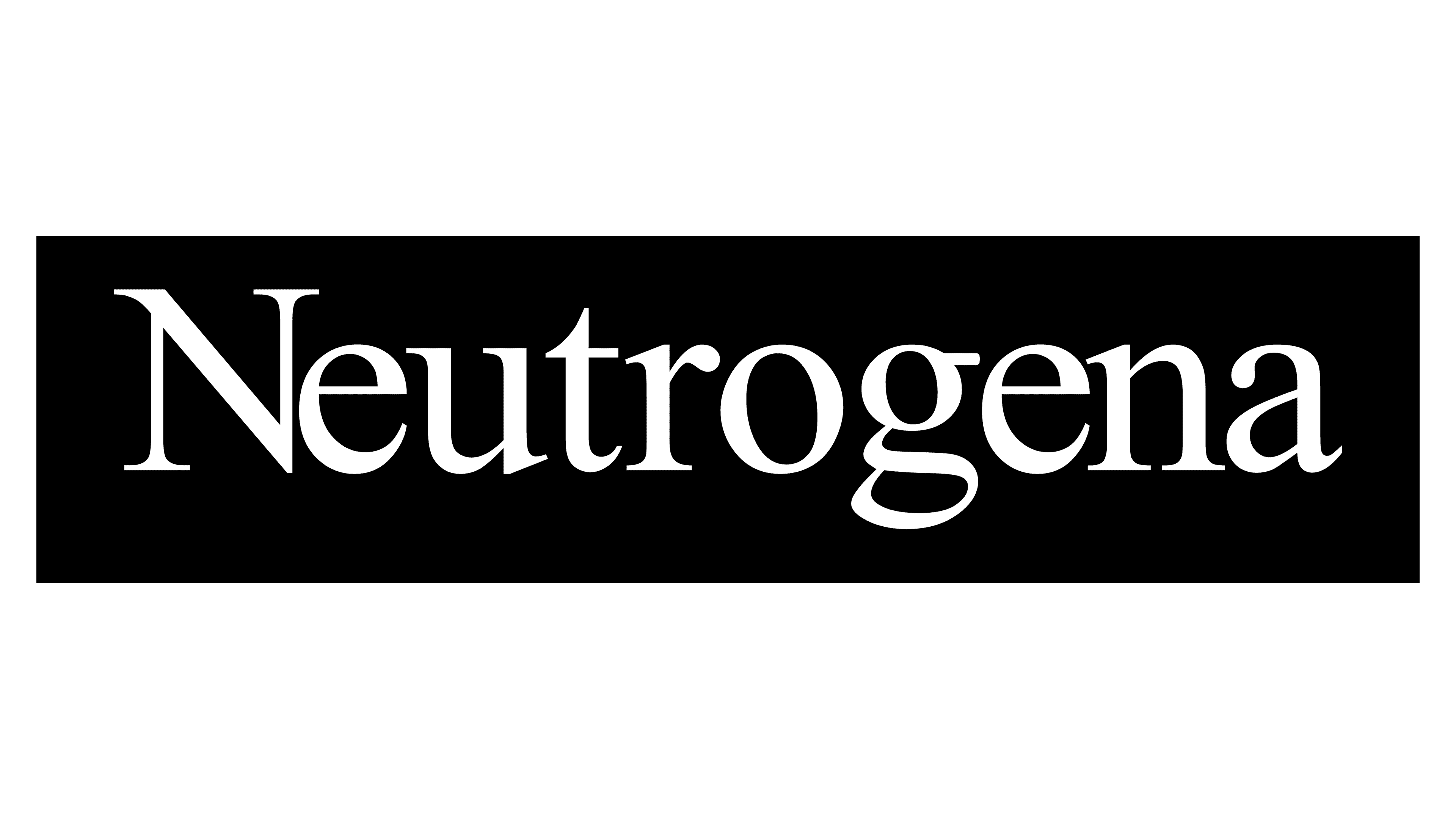 Neutrogena logo in white text on a black background.