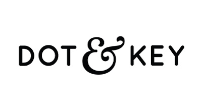 Dot & Key logo in black text on a white background.