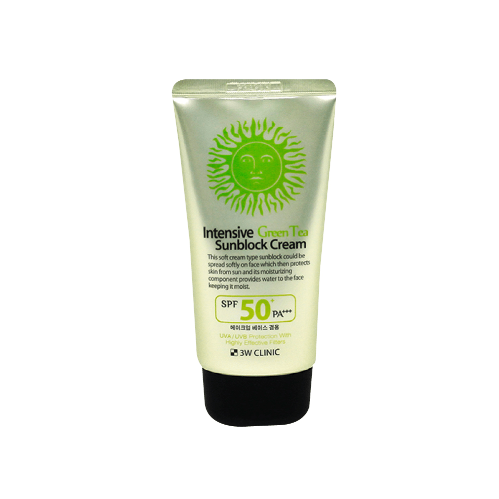 3W Clinic 3W Clinic Intensive Green Tea Sunblock Cream SPF 50+PA+++ - Buy Online at Drubotara Bangladesh