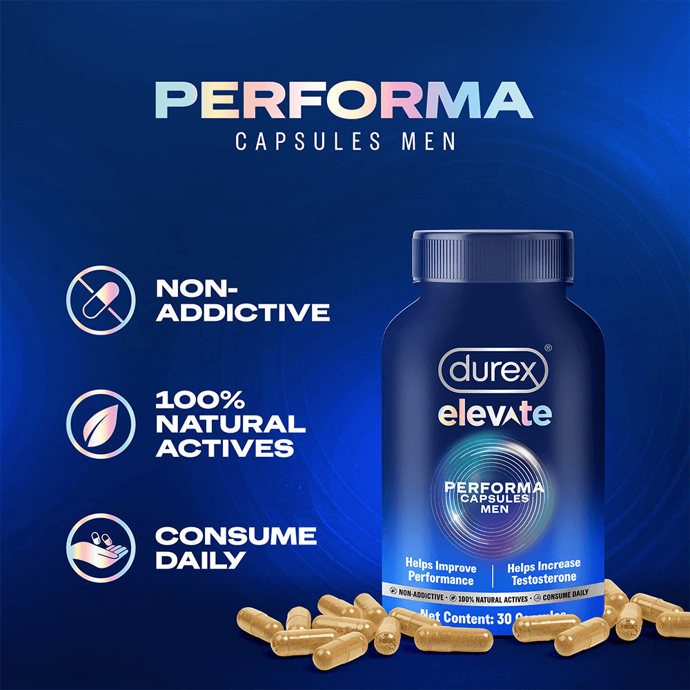 Durex Durex Elevate Performa Capsules for Men Helps Improve Performance - 30 Capsules - Buy Online at Drubotara Bangladesh
