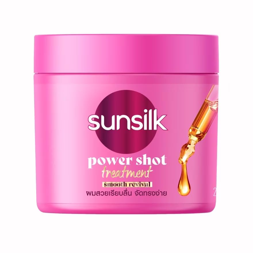 Sunsilk Power Shot Treatment Smooth Revival, Hair Treatment with Argan Oil, Elastin and Vitamin C, 250 ml