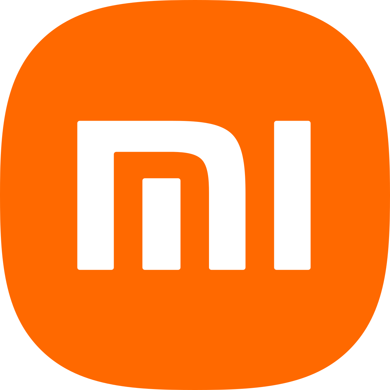 Xiaomi logo with white “mi” letters on an orange rounded square background.