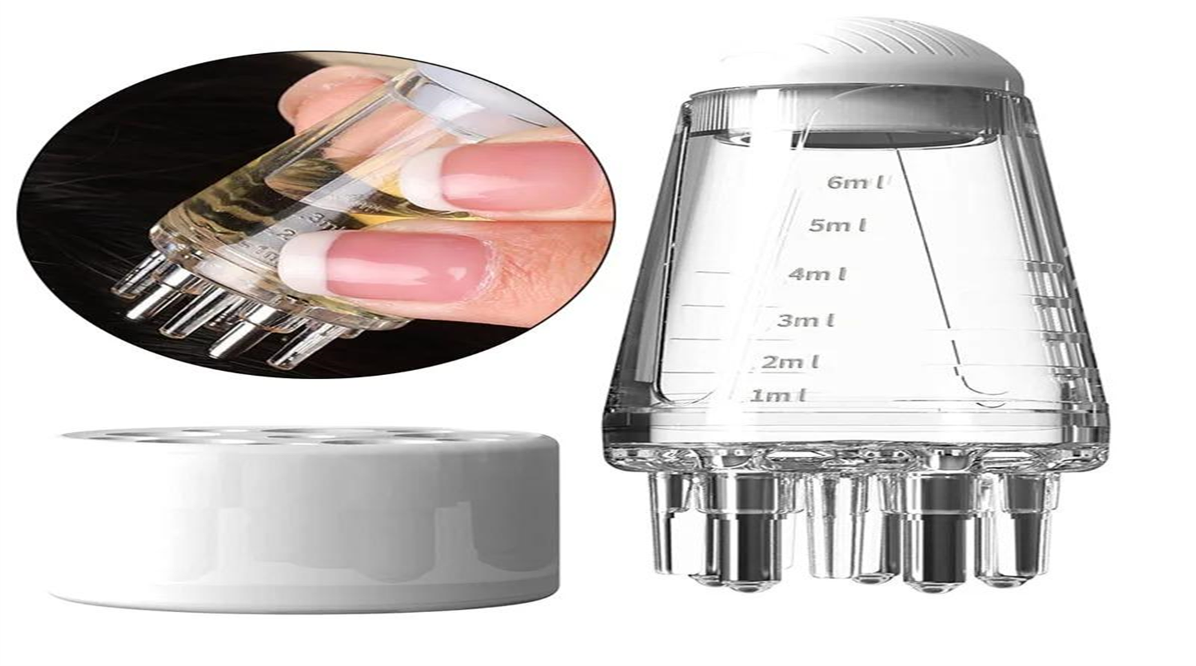 Oil Applicator Bottle with Scalp Massage Comb Head