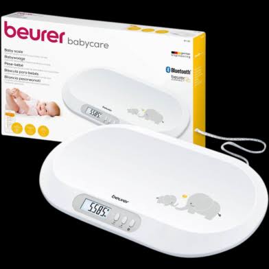 Beurer BY80 Curved Digital Infant Weighing Scale with Bluetooth Connectivity