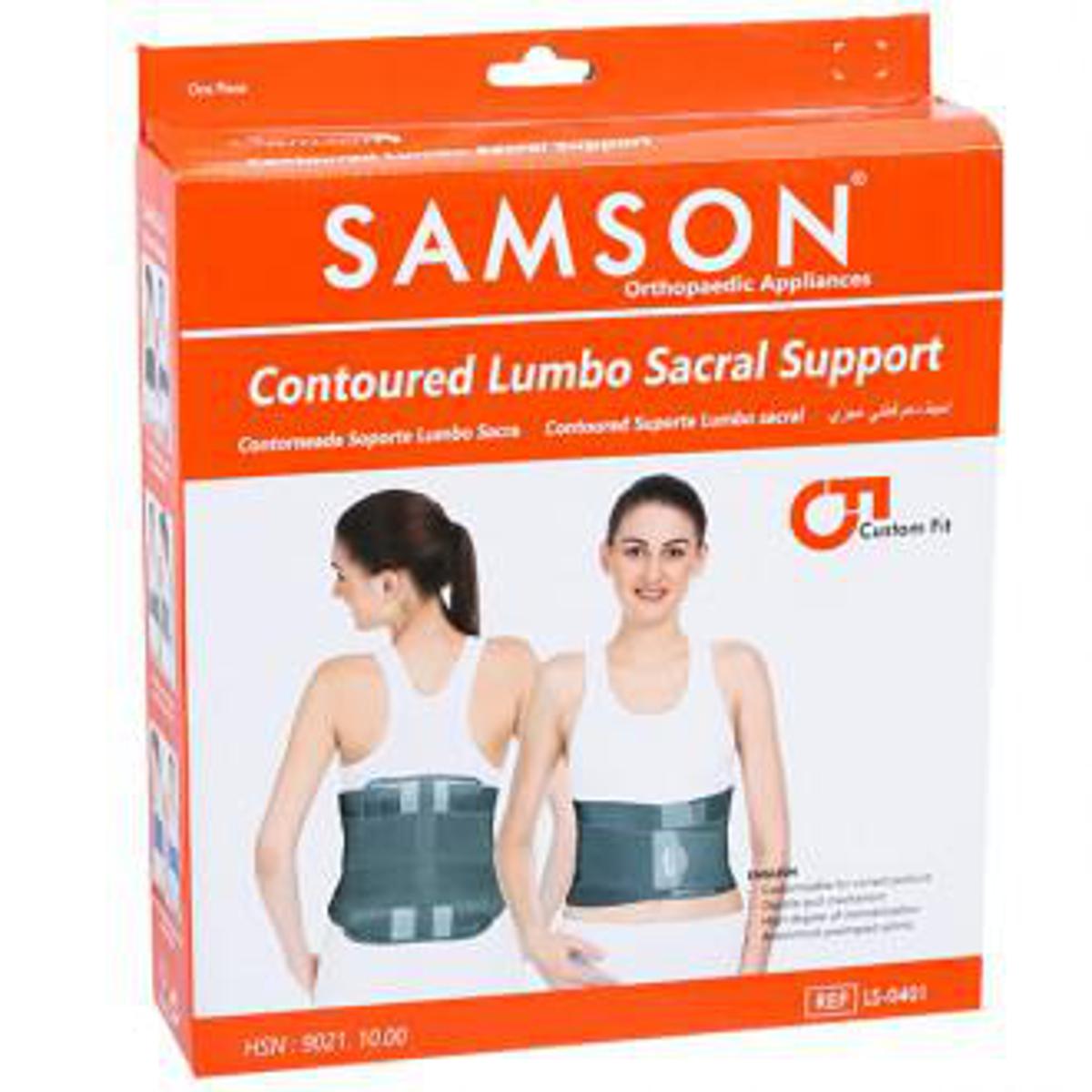 Samson Contoured Lumbo Sacral Support Belt (Model LS-0401) - Size M