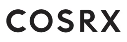 COSRX logo in bold black letters on white background.