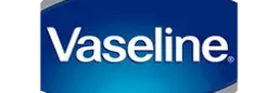 Vaseline logo in white text on a blue oval background.