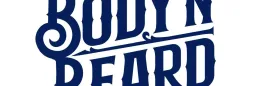 Body N Beard logo in bold, stylized navy blue lettering on a white background.