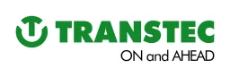 Transtec logo in green with the slogan "ON and AHEAD" underneath.