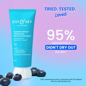 Dot and Key Barrier Repair, Hydrating ph 5.5 Gentle Face Wash for Normal, Dry and Sensitive Skin