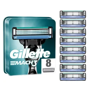 Gillette Mach 3 -Bladed Cartridges With Comfort Gel Bar Pack of 8