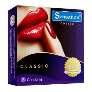 Smc wellness Sensation Dotted Classic Condom 3's Pack