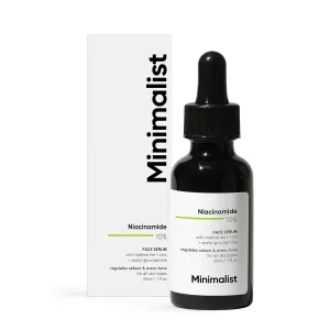 Minimalist Niacinamide 10% Face Serum with Matmarine, Zinc & Acetyl Glucosamine for Acne Prone & Oily Skin 30ml