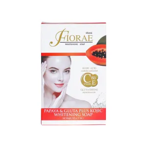 Fiorae Papaya & Gluta Plus Kojic Whitening Soap 165gm