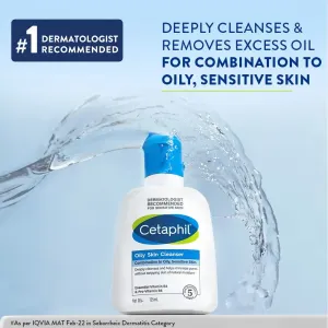 Cetaphil Oily Skin Cleanser For Combination to Oily, Sensitive Skin 125ml