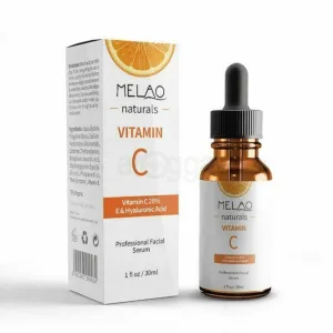 Melao Naturals Vitamin C Facial Serum with Vitamin C 20% E & Hyaluronic Acid