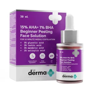The Derma Co 15% AHA +1% BHA Beginner Face Peeling Solution 30ml