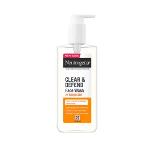Neutrogena Clear & Defend 2% Salicylic Acid Oil Free Face Wash for Spot Prone Skin