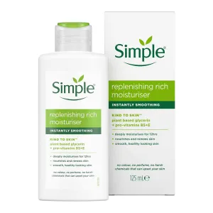 Simple Kind to Skin Replenishing Rich Moisturiser with Vitamin B5+E & Niacinamide 125ml