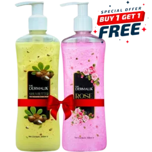 The Dermalix Shea Butter Shower 250ml Get 1 The Dermalix Rose Soothing Shower Gel 250ml Free