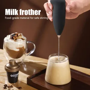 Electric Milk Frother Handheld Mixer & Coffee Foamer – Rechargeable Portable Foam Maker for Lattes, Cappuccinos & Hot Chocolate