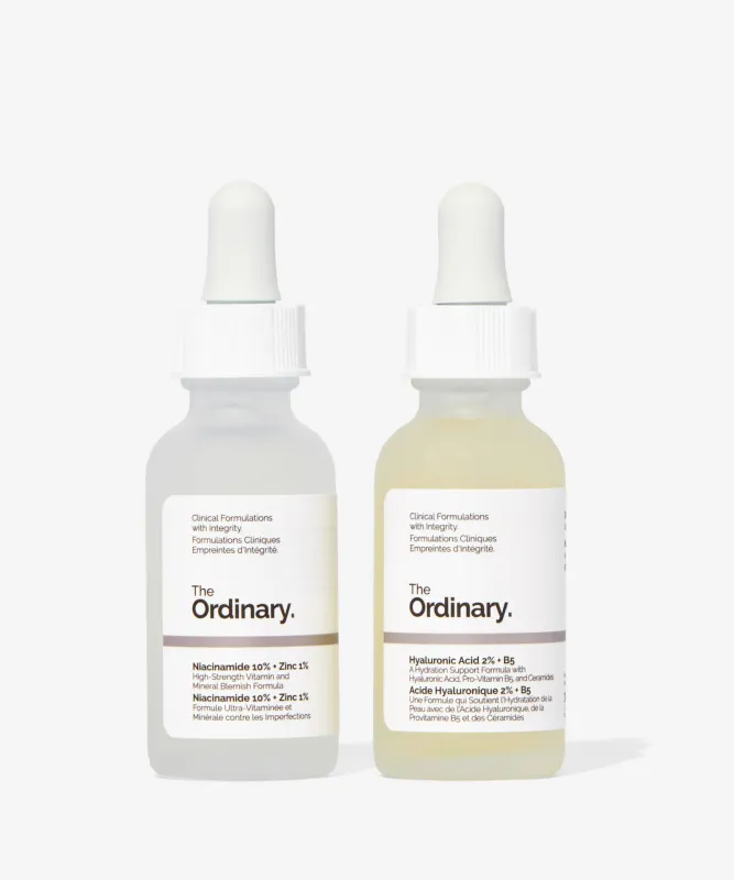 The Ordinary The Skin Support Set with Niacinamide 10% + Zinc 1% & Hyaluronic Acid 2% + B5