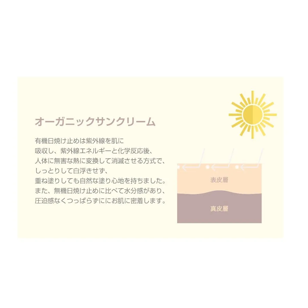 Yellow sun icon, Japanese text, and a simple diagram with beige and purple sections.