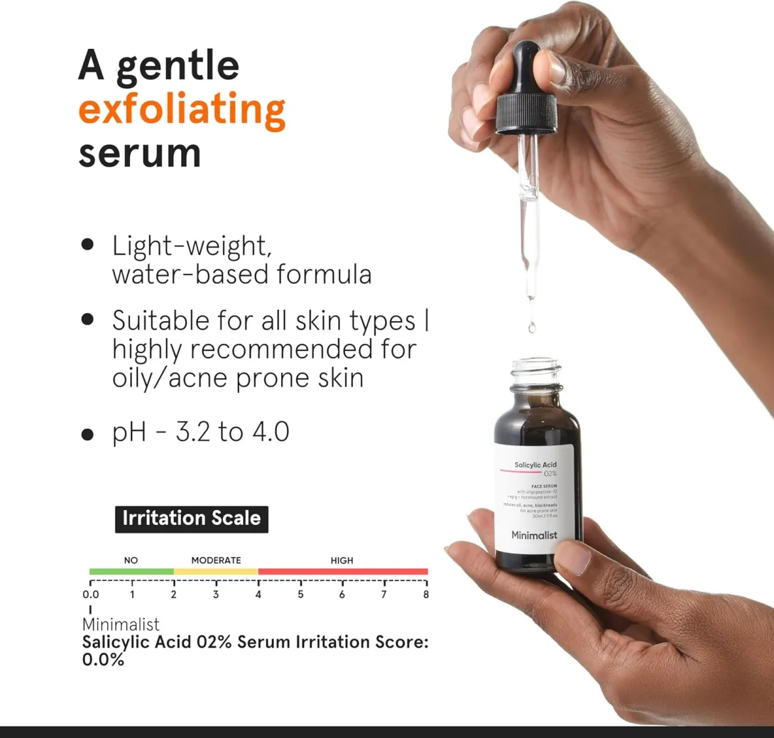 Minimalist Minimalist Salicylic Acid 02% Face Serum for Reducing Acne, Blackheads & Excessive Oil - Buy Online at Drubotara Bangladesh