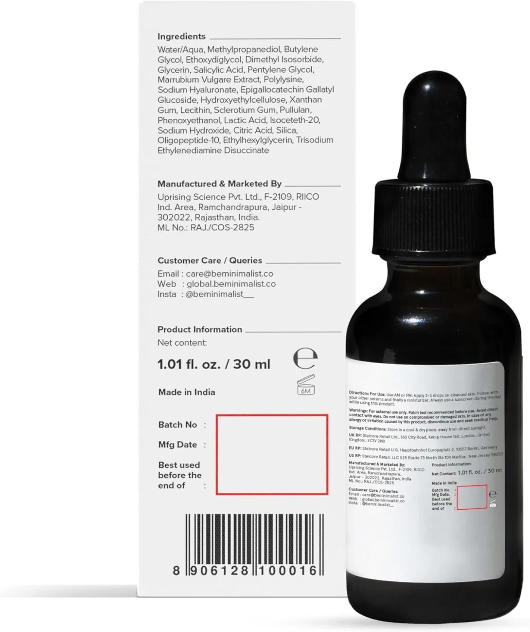 Minimalist Minimalist Salicylic Acid 02% Face Serum for Reducing Acne, Blackheads & Excessive Oil - Buy Online at Drubotara Bangladesh