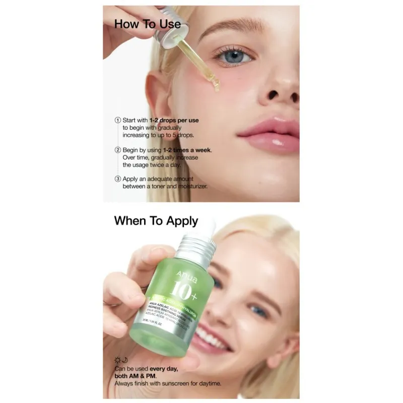 Anua Anua 10+ Azelaic Acid Hyaluron Soothing Serum - Buy Online at Drubotara Bangladesh