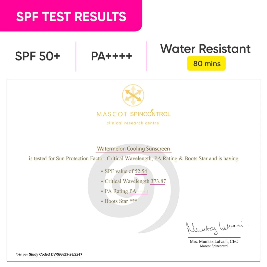 Dot & Key Dot and Key Watermelon Cooling Sunscreen SPF 50+ PA++++ with Hyaluronic Acid - Product Image 3 | Drubotara