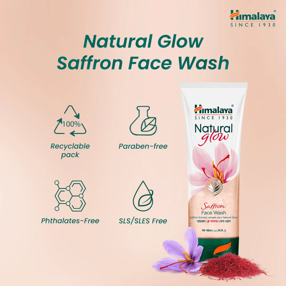 Himalaya Bangladesh Himalaya Natural Glow Saffron Face Wash 100ml - Product Image 4 | Drubotara