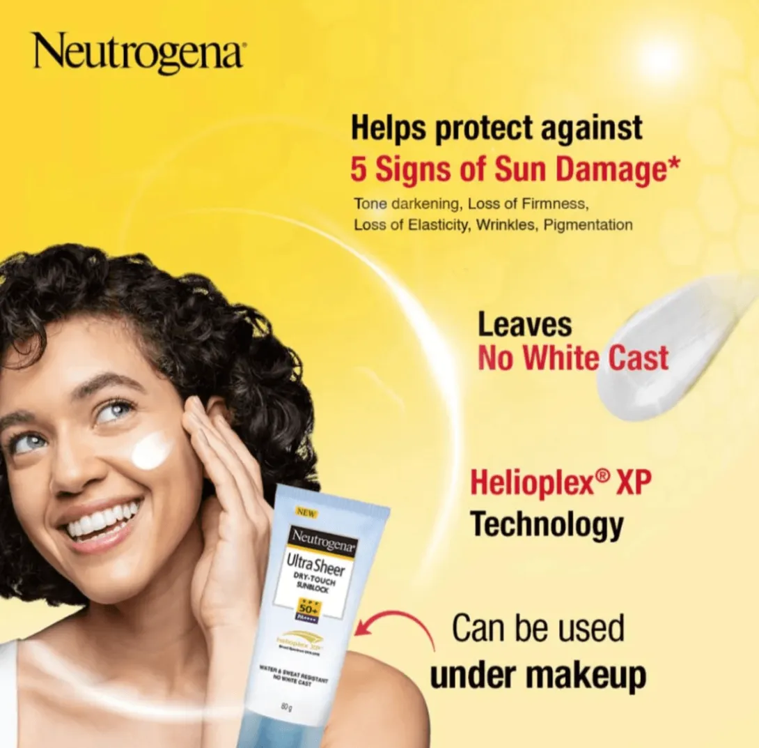 Neutrogena Neutrogena Ultra Sheer Dry Touch Sunblock with SPF 50+ PA ++++ 80g - Product Image 4 | Drubotara