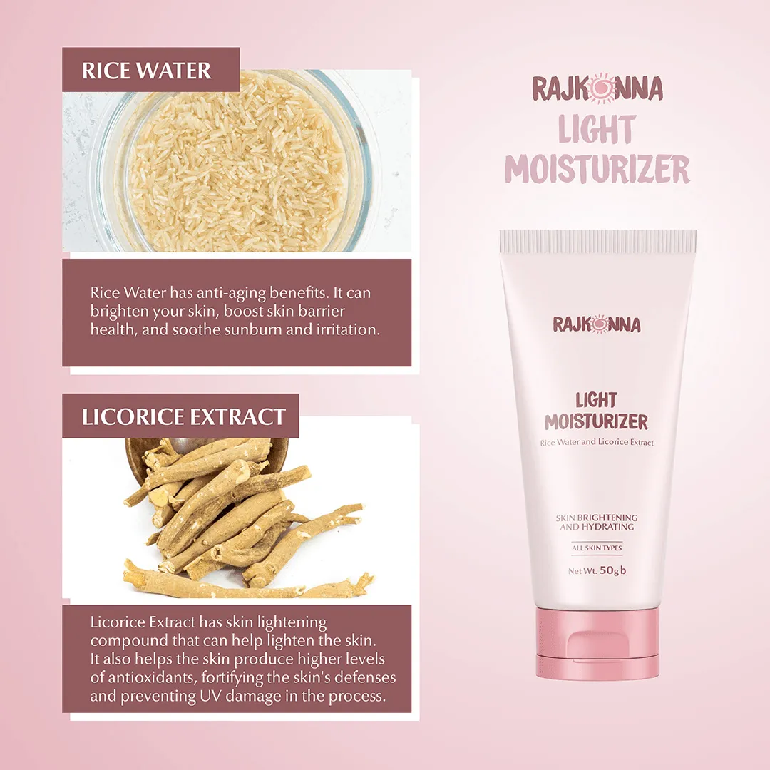 Rajkonna Rajkonna Light Moisturizer With Rice Water And Licorice Extract 50gm - Product Image 3 | Drubotara