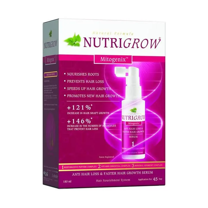 Skin Health Care Nutrigrow Anti Hair Loss & Faster Hair Growth Serum - Buy Online at Drubotara Bangladesh