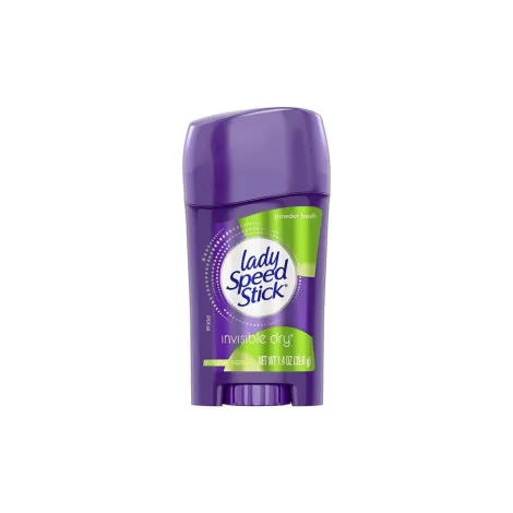 Purple Lady Speed Stick deodorant stick with green label accents on a white background.