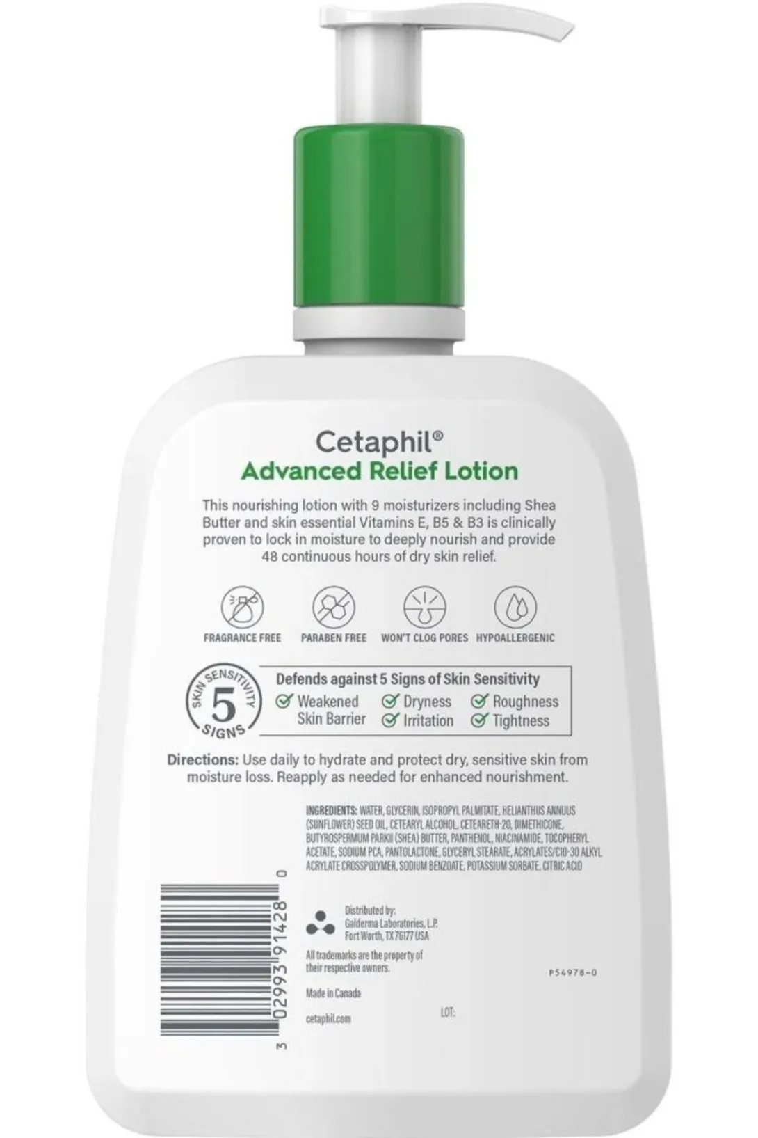 Cetaphil Deep Hydration Advanced Relief Lotion 473ml for Sensitive Skin