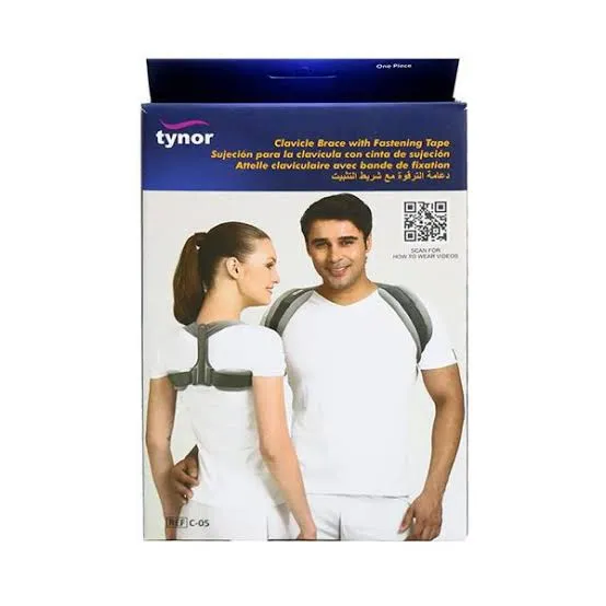 Tynor product box showing two people wearing a posture corrector.