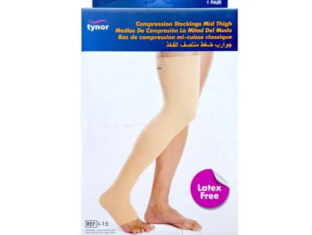 Tynor Mid-Thigh Compression Stockings (I-15) - Extra Large (XL)