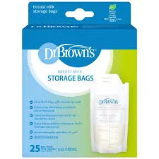 Dr. Brown's Breast Milk Storage Bags (25 Pieces) - 6oz / 180ml Capacity