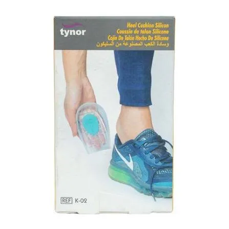 Tynor K-02 Silicone Heel Pad for Plantar Fasciitis and Heel Spur Relief (Size S)