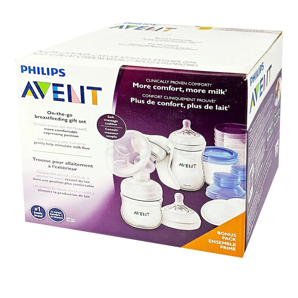 Philips Avent Manual Breast Pump & Feeding Gift Set (SCD221 10)