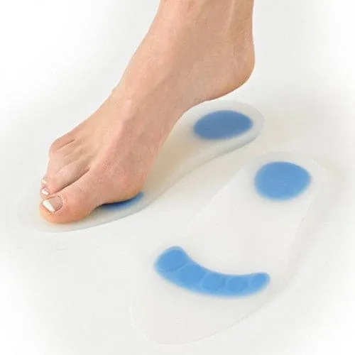 Premium Full-Length Silicone Gel Insoles - Removable Orthotic Shoe Inserts